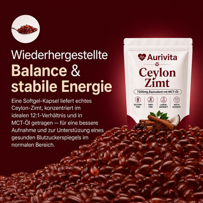 Aurivita Ceylon Zimt 7200 mg mit MCT-Öl